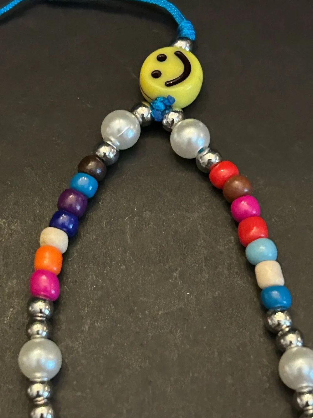 BUY 1 GET 1 FREE Multicolor Smiley Beaded Cell Phone Wristlet w/Faux Pearls NWT